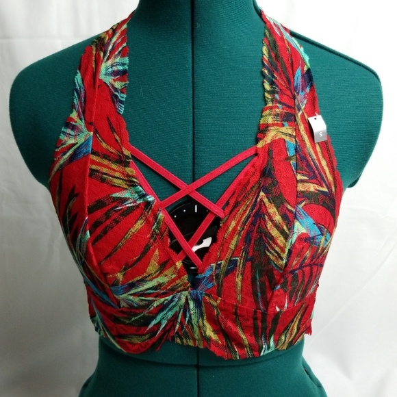PINK Victoria's Secret Other - V.S. PINK red Hawaiian lace bralette size s